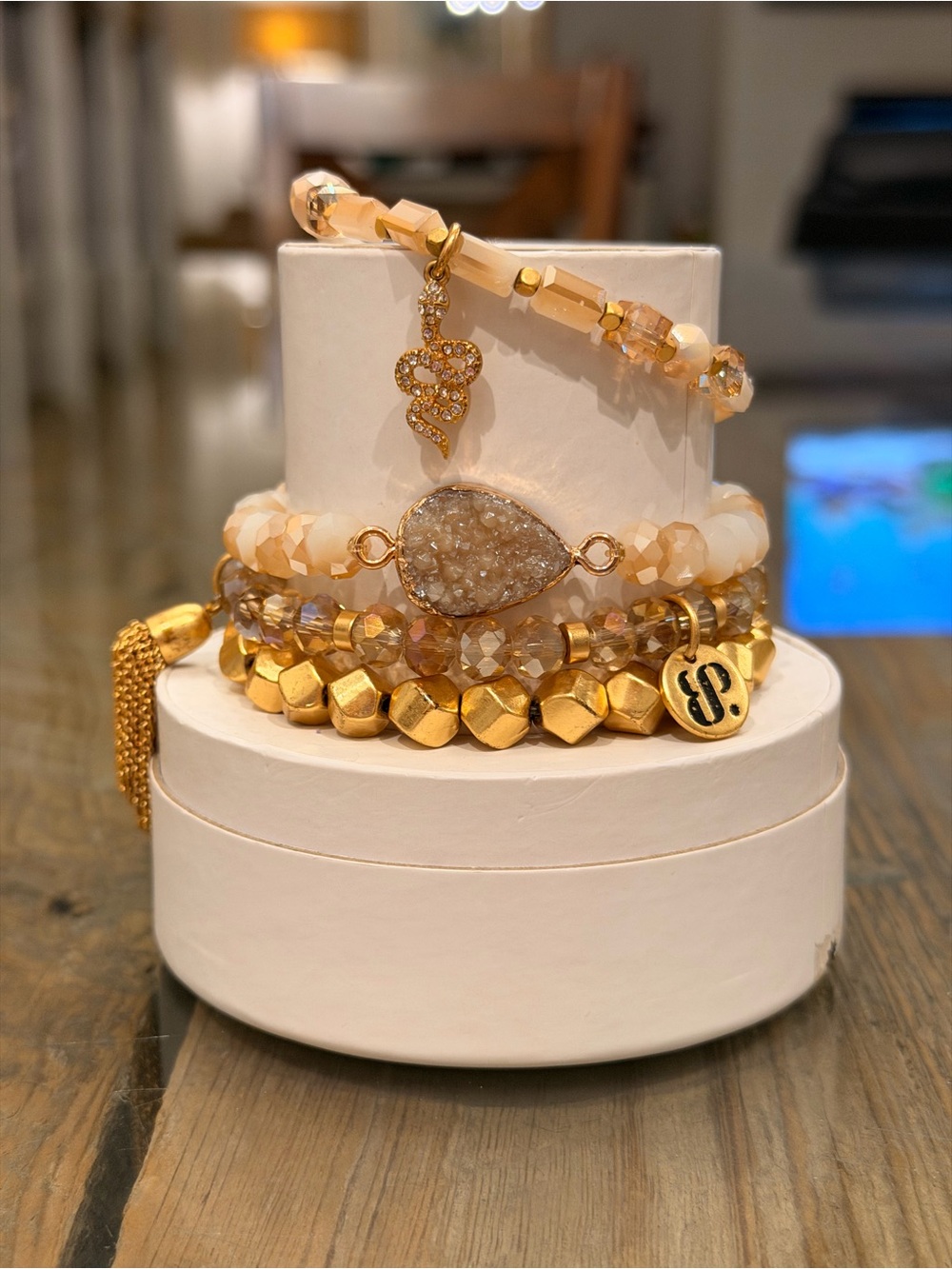 Bomb Party RETRO NWT! “The Golden Druzy Python” Highly Sought After!
